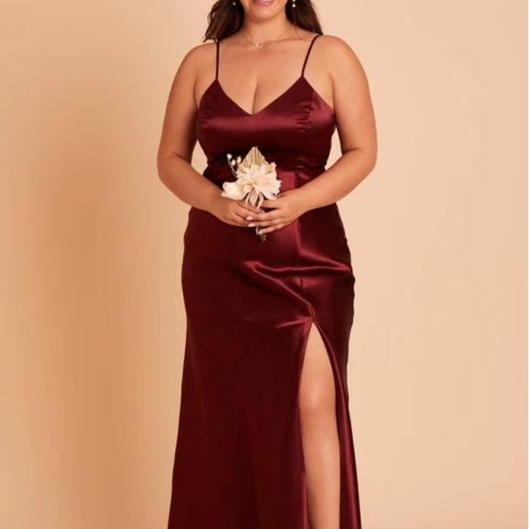 Birdy Grey Dresses & Skirts - Birdy Grey Burgundy Satin Wedding Dress